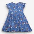 Blue Polka Dot & Rainbow Dress