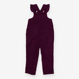 Cord Dungaree Purple with Ruffled Shoulder Straps