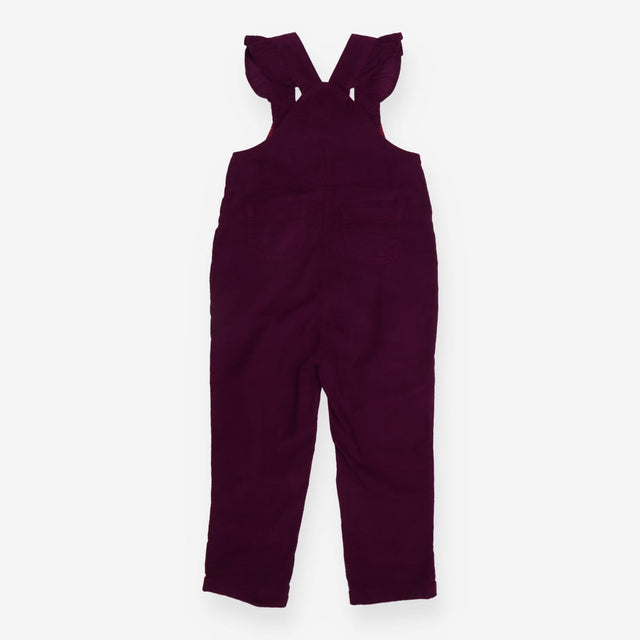 Cord Dungaree Purple with Ruffled Shoulder Straps