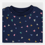 Sweater Blue Colourful Hearts