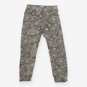 Leggings Botanical Bug Print Olive Green