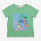 Tee Green with Surfing Pineapple 