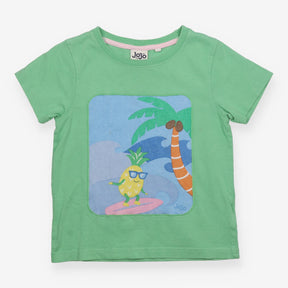 Tee Green with Surfing Pineapple 