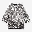 Disco Ball Dress Black with Silver Sequin
