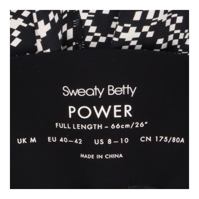 Power 7/8 Workout Leggings Pixel Print Black White