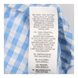 Blue and white check shirt with pocket