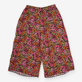 Floral Wide Leg Viscose Trousers Multicolour Black