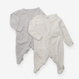 Sleepsuits Grey White and Yellow Spots