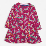 Dress pink floral horses