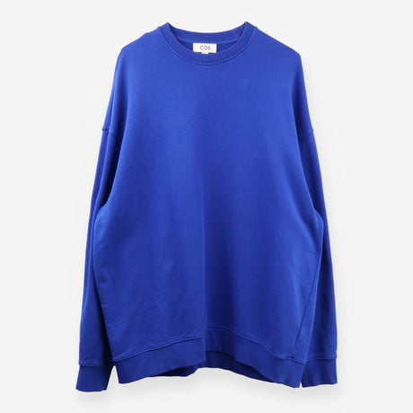 Sweatshirt Cobalt Blue Oversized Organic Cotton Lo