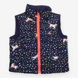 Navy Reversible Gilet with Unicorns