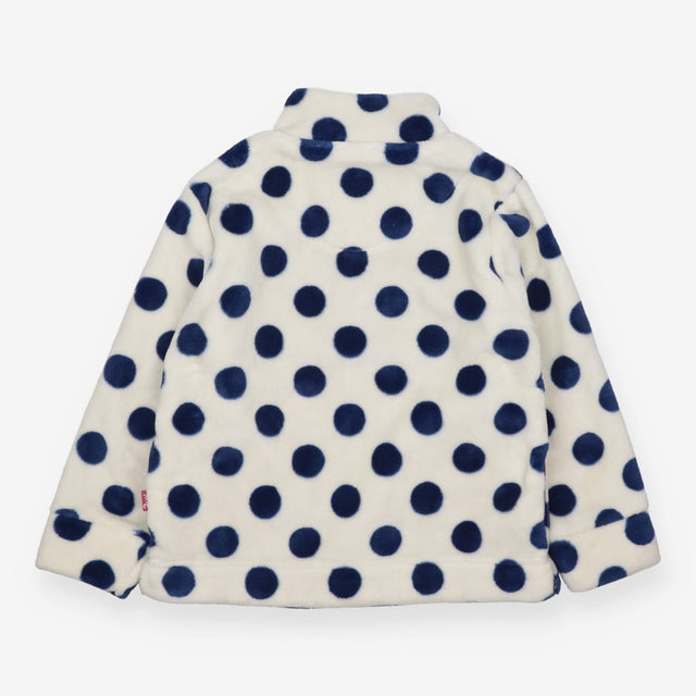 Fleece Quarter Zip Polka Dot