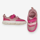 2 tone pink velcro trainers star strap