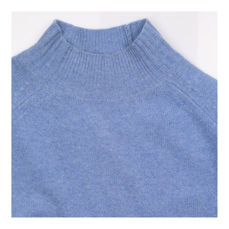 High Neck Knit Jumper Blue