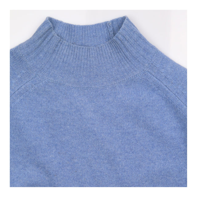 High Neck Knit Jumper Blue