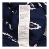  Navy Blue Ikat Geometric Print Wide Leg Tr