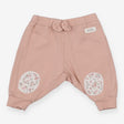 Joggers Pink with Floral Knee Patches