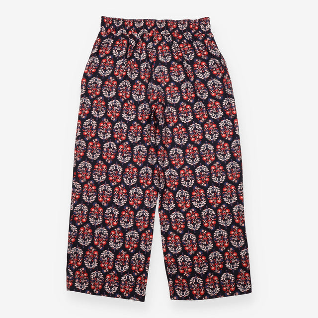 M&S Collection Navy Red Floral Paisley Print Draws