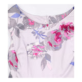 Dress Grey Floral Print Fit & Flare Cotton Blend