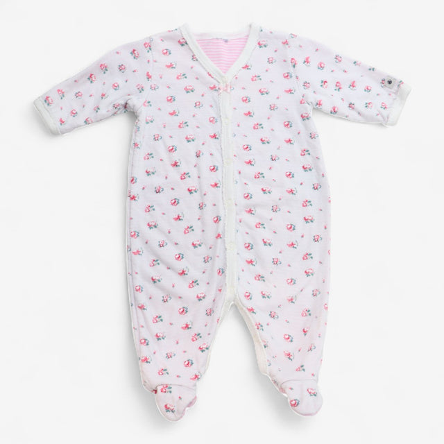 Sleepsuit Pink and White Floral