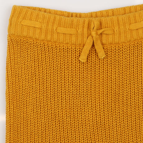Leggings knit mustard cream cuffs