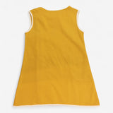 Dress Gold with Cream Edging and Buttons