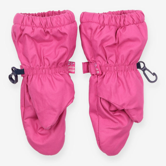 Mittens ski pink stripe lining