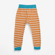 Joggers orange stripe turquoise cuff 