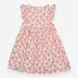 Dress Sleeveless Frill Peaches and Flowers