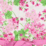 Dress Woven Sleeveless Pink Floral Print with Pink