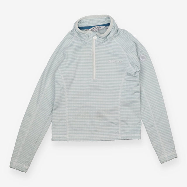 Blue striped quarter zip