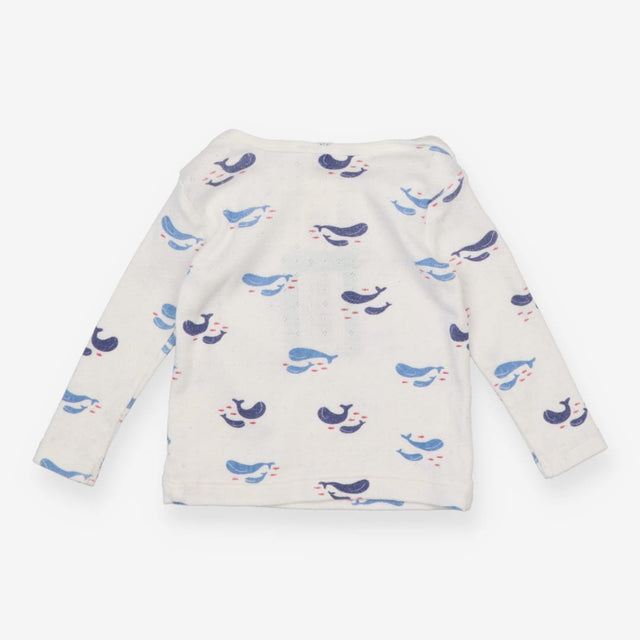 T Shirt White with Whale Mummy and Baby