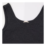 Vest Top Charcoal Grey Scoop Neck