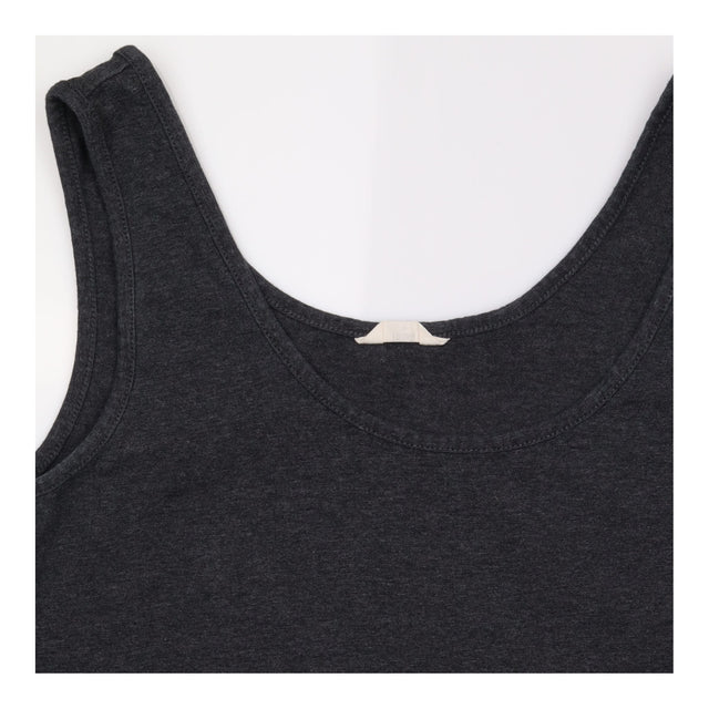 Vest Top Charcoal Grey Scoop Neck