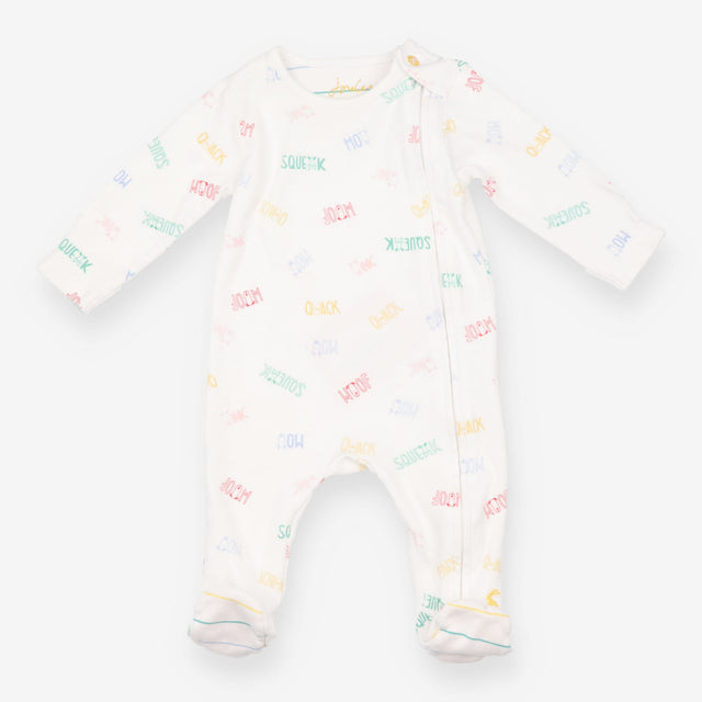Sleepsuit White Animal Sounds