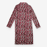 Shirt Dress Anya Wing Print Midi Burgundy