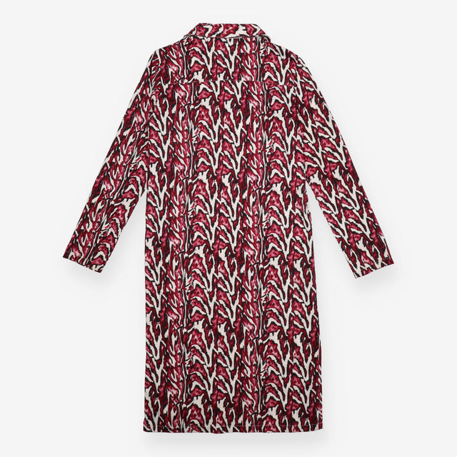 Shirt Dress Anya Wing Print Midi Burgundy