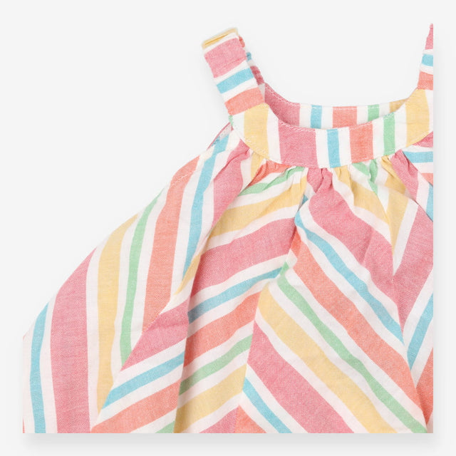 Summer swing dress rainbow chevron