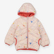 Puffer coat pink with hearts