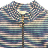 Sparkly Stripe Half Zip Dress