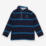 Rugby Shirt Navy White Collar