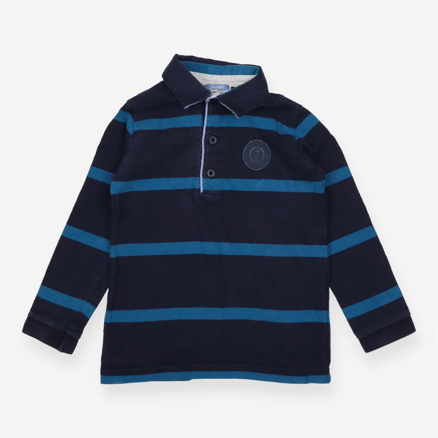 Rugby Shirt Navy White Collar