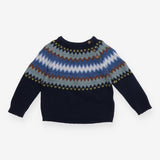 Sweater Knit Navy fairisle