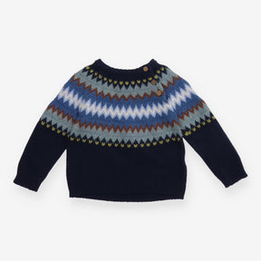 Sweater Knit Navy fairisle