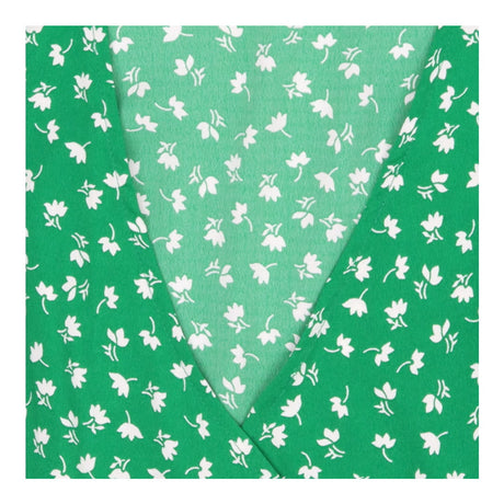 Green Short Wrap Dress – Olivia Tulip Print