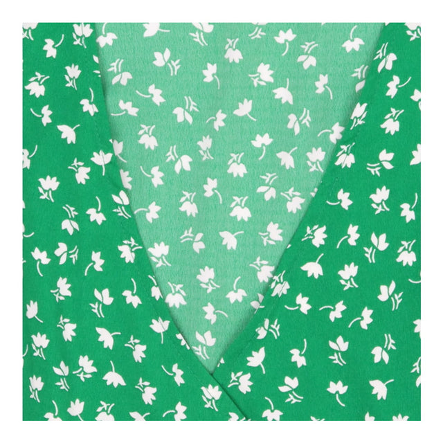 Green Short Wrap Dress – Olivia Tulip Print