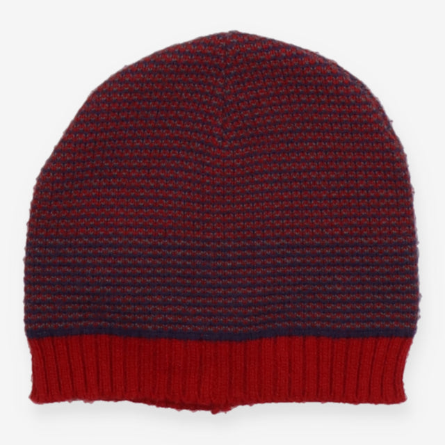 Quintessential Knitted Hat Red and Blue