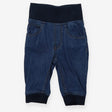 Jeans pull on navy cuff waist and bottoms