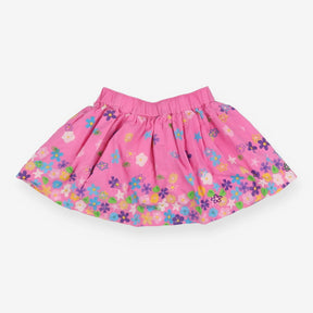 Pink Flowers Skirt