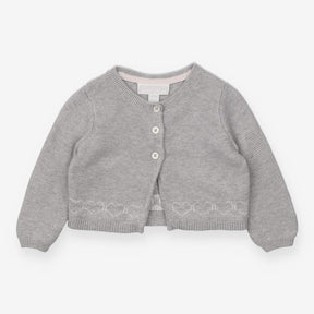 Grey Cardigan with Hearts